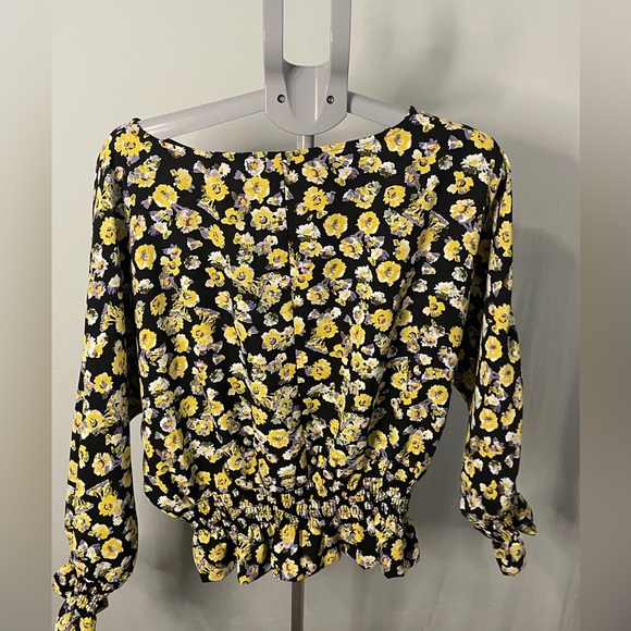 Anthropologie Azelhazel size large‎ floral long sleeve top - Picture 7 of 8